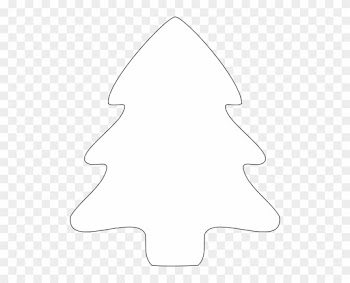 Christmas Tree Outline Clip Art - White Christmas Tree Shape