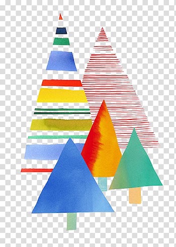 Christmas tree , Painted the color of the Christmas tree transparent background PNG clipart