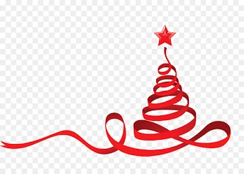 Christmas tree Ribbon Clip art - red star 