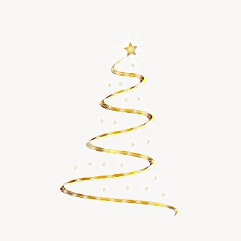 Christmas tree ribbon clipart, decoration | Free Vector - rawpixel