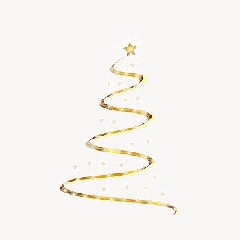 Christmas tree ribbon sticker, decoration | Free PSD - rawpixel