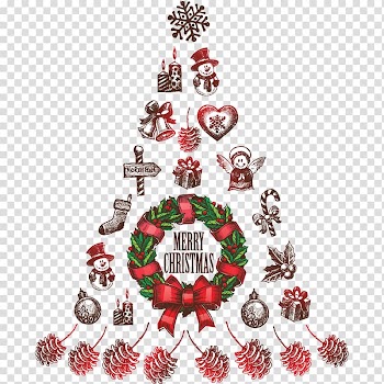 Christmas tree Santa Claus Christmas Day Sticker Christmas decoration, christmas tree transparent background PNG clipart