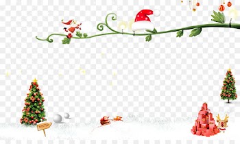 Christmas tree Santa Claus Christmas ornament - Christmas decorative background material 