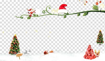 Christmas tree Santa Claus Christmas ornament, Christmas decorative background material transparent background PNG clipart