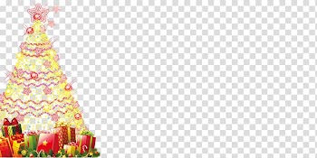 Christmas tree Santa Claus Christmas ornament, Colored Christmas tree transparent background PNG clipart