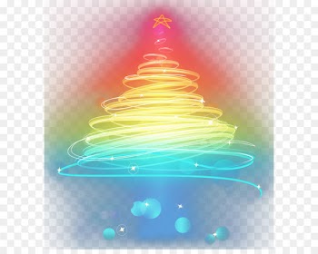 Christmas tree Santa Claus - Multicolored gradual vector Christmas tree decorative pattern 