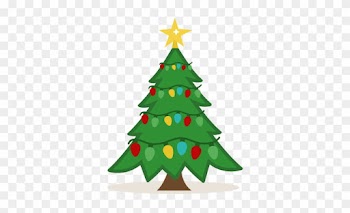 Christmas Tree Scrapbook Cut File Cute Clipart Files - Christmas Tree With Lights Clipart