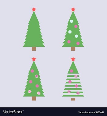 Christmas tree simple vector image