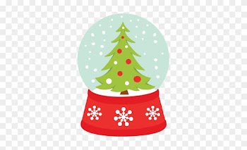 Christmas Tree Snow Globe Snowglobe Svg Scrapbook Cut - Snow Globe