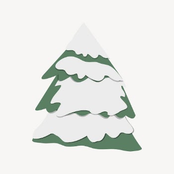 Christmas tree sticker, botanical illustration | Free Vector - rawpixel