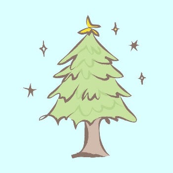 Christmas tree sticker, pastel doodle | Free Vector Illustration - rawpixel
