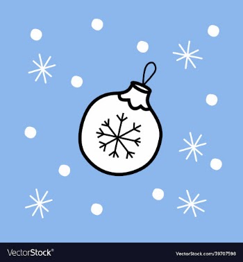 christmas tree toy - color in flat