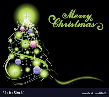 Christmas tree vector image