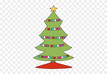 Christmas Tree With Colorful Lights - Christmas Tree With Lights Clipart