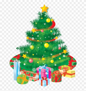 Christmas Tree With Presents Clipart - X Mas Tree Download