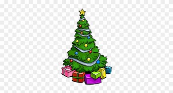 Christmas Tree With Snow Clipart - Santa And Christmas Tree Clip Art