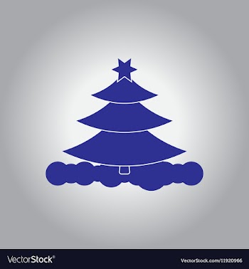 Christmas tree with star vector image