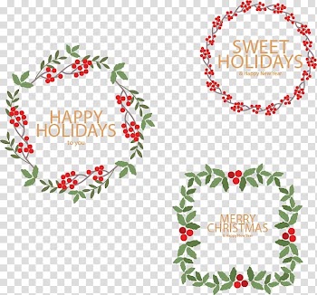 Christmas tree Wreath Euclidean , Christmas wreath transparent background PNG clipart