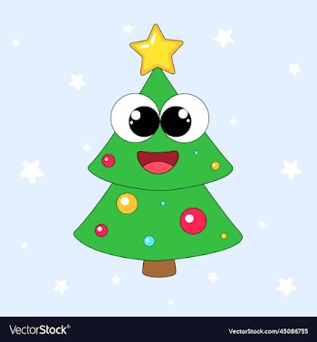 christmas trees decorated with christmas balls wit