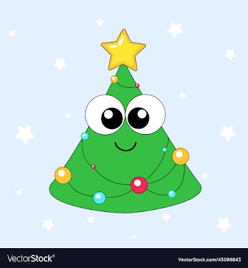 christmas trees decorated with christmas balls wit