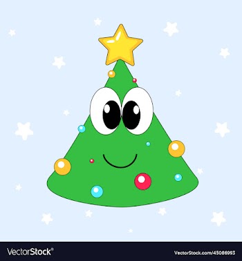 christmas trees decorated with christmas balls wit