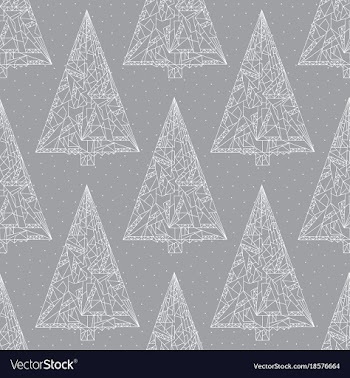 Christmas trees pattern abstract xmas seamless vector image