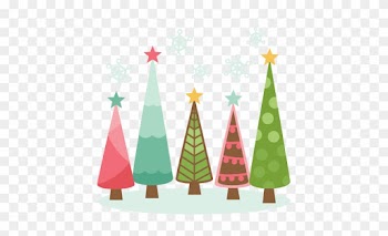 Christmas Trees Scrapbook Clip Art Christmas Cut Outs - Cute Christmas Tree Png