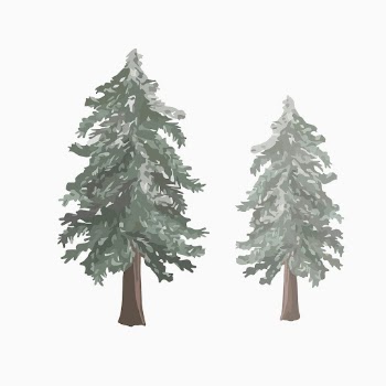 Christmas trees sticker, collage element | Free Photo Illustration - rawpixel