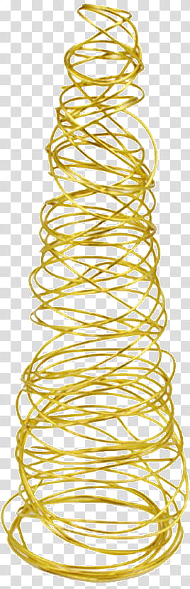 Christmas, twirl yellow springs transparent background PNG clipart