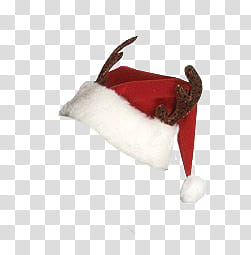 Christmas, white and red Santa hat transparent background PNG clipart
