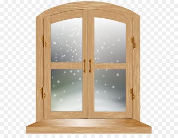Christmas window Winter - Winter Window PNG Clip Art Image 