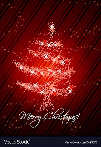 Christmas with christmas tree vector image