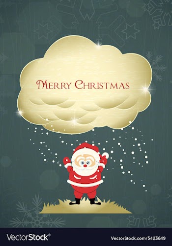 Christmas with santa vector image