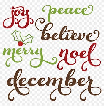 Christmas Words Svg Cutting Files Christmas Words Clipart - Christmas Words Clip Art