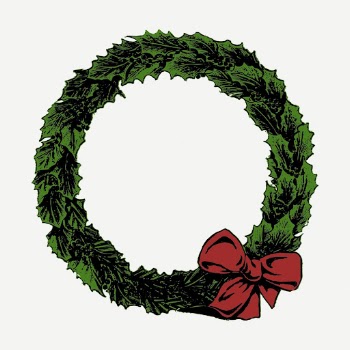 Christmas wreath frame drawing, vintage | Free PSD - rawpixel