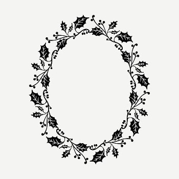 Christmas wreath frame drawing, vintage | Free PSD - rawpixel