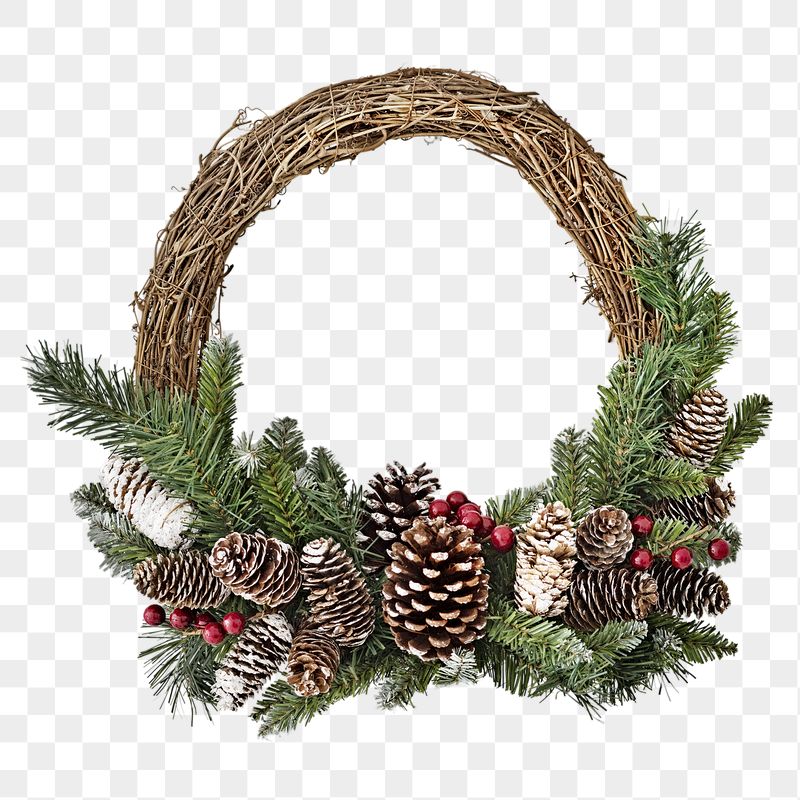 Christmas wreath png sticker, festive | Free PNG - rawpixel