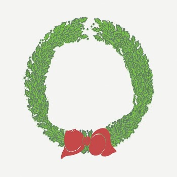 Christmas wreath sticker, vintage decoration | Free PSD - rawpixel