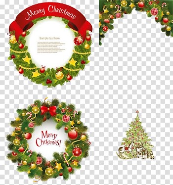 Christmas wreath transparent background PNG clipart