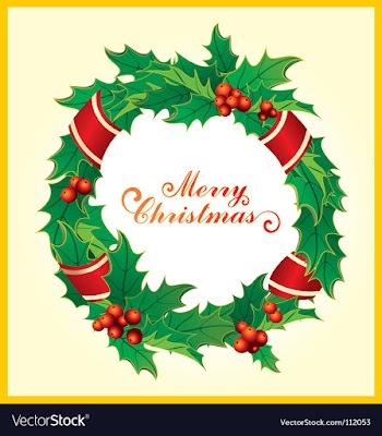 Christmas wreath vector image
