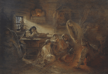 Christmastide Divination. Oil on canvas, | Free Photo - rawpixel