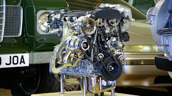 Chrome and Black Engine Display