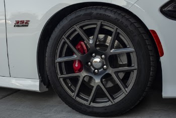 Chrome-colored Multi-spoke Vehicle Wheel and Tire