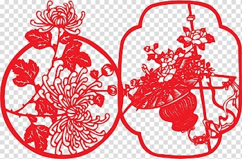 Chrysanthemum Watercolor painting Black and white Illustration, Chinese New Year promotional material transparent background PNG clipart