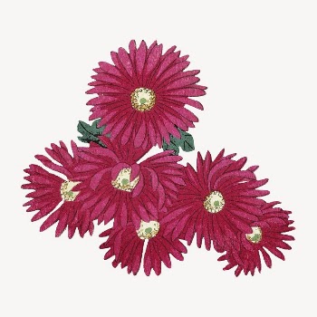 Chrysanthemums collage element, floral vintage | Free PSD Illustration - rawpixel