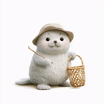 Chubby Cartoon Baby Seal Mascot