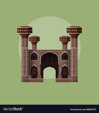 Chuburji - historical landmark of pakistan vector image