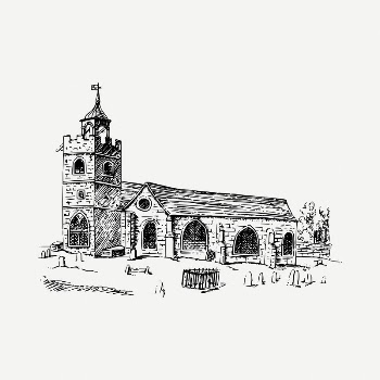Church architecture clipart illustration psd. | Free PSD - rawpixel