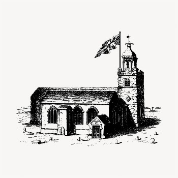 Church architecture illustration clipart vector. | Free Vector - rawpixel
