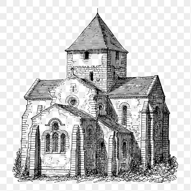 Church architecture png sticker illustration, | Free PNG - rawpixel